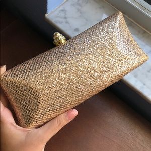 Rose gold clutch